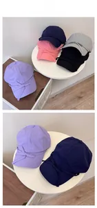Tile display of lightweight breathable baseball caps with ribbon bows in multiple colors
