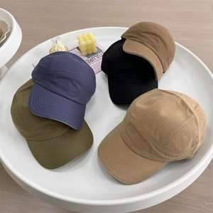 Men Outdoor 5 Panel Baseball Cap Retro Adjustable Acrylic Sun Hat For Summer Sports Fashion Casual Short Brim Hat