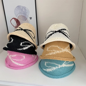 Women Knitted Bucket Hat Bowknot Sun Protection Breathable Hollow Out Sun Hat Summer Beach Travel Casual Crochet Basin Hat