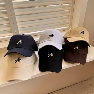 Berretto da Baseball in Cotone Ricamato Casual da Uomo Motivo Lettera A Cappello da Sole Regolabile per Viaggi All'aperto