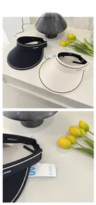 UPF 50+ sun visor details with adjustable straps and quick-dry ice silk material