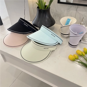 Sun Visor Hat Women Men UV Protection Large Brim Empty Top Hat Summer Outdoor Sports Cycling Adjustable Acrylic Sunshade Hat