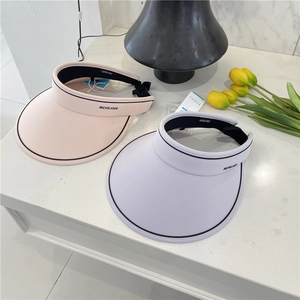 UV protection ice silk sun visor hats for women in pink and purple colors