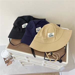 Waterproof quick-dry bucket hats in black navy and khaki with adjustable windproof cords
