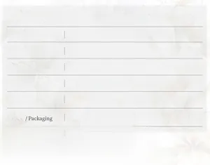 Spécifications des autocollants PET Flower Story montrant les dimensions et la quantité