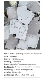 Macro view of embossed silver foil stationery paper for vintage scrapbooking decoration