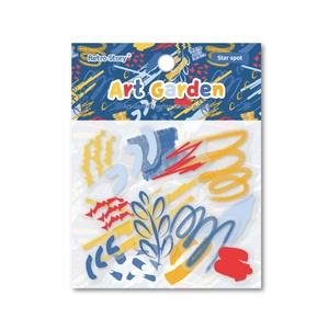 Pegatinas Art Garden Retro Story para scrapbooking con motivos abstractos de colores