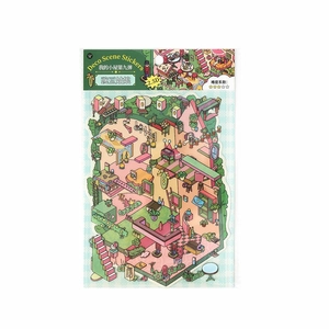 Deco Scene Stickers My Hut Series 9 Pea Girl 2.5D DIY scrapbooking decoration stickers