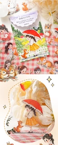 Detail of Aya's Companions cartoon stickers with squirrel patterns for DIY planners