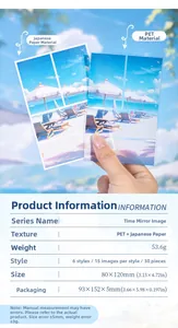 Spécifications de taille détaillées pour autocollants PET et papier Washi