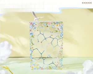 Detailed view of an acrylic flower ornament with white bird model and grid texture