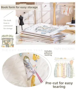Λεπτομέρεια από αυτοκόλλητα Gidly Wardrobe με αυτοκόλλητη βάση για διακόσμηση ημερολογίου
