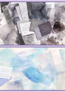 Dettaglio di carta scrapbooking vintage con macchie d'inchiostro e texture a rilievo