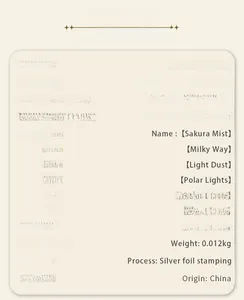 Silver foil stamping PET stickers specification details for DIY craft scrapbooking