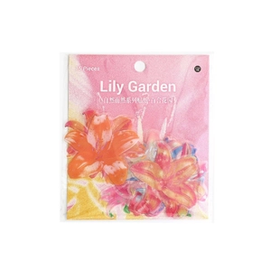 Meet ME Lily Garden PET stickers set with 15 floral designs for DIY scrapbooking journaling