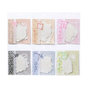 Set di 6 adesivi in schiuma pizzo per scrapbooking fai-da-te, motivi floreali bianchi