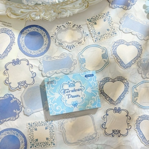 30-piece vintage blue decorative frame paper collection for scrapbooking and DIY crafts