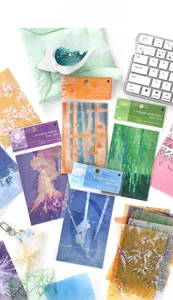 Papier calque décoratif avec motifs naturels pour collage de scrapbooking créatif