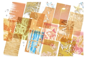 Papier calque décoratif avec motifs de nature pour scrapbooking et collage DIY