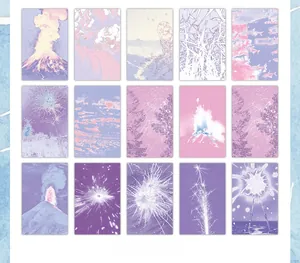 Aperçu de 15 feuilles en papier calque avec des motifs de nature et de ciel esthétique