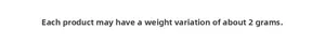 Detailed information about the 2g weight variance for vintage museum series stickers