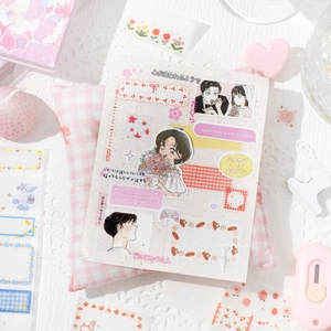 Twilight Series cloud paper washi sticker set with anime character illustrations and bubbles