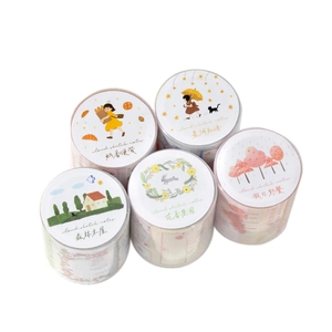 Set of 5 rolls cloud sketch notes washi tape with hand-drawn illustration labels