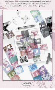 Artistic matte PET stickers set with nature motifs and vintage tones for journaling