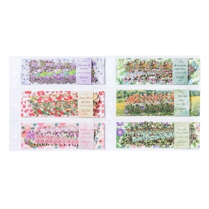 Set di adesivi botanici con illustrazioni floreali ad acquerello per scrapbooking e fai-da-te