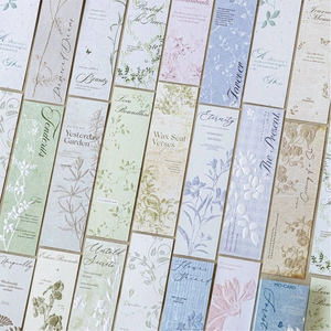 Vintage floral bookmarks with embossed nature patterns and poetic designs by MO-CARD