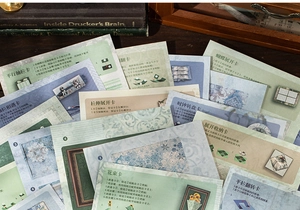 Detailed retro DIY handmade mechanic paper card materials with diverse pop-up structures