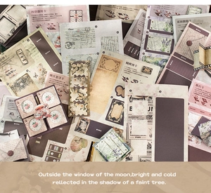 Detailed view of vintage interactive card designs with retro floral and butterfly patterns