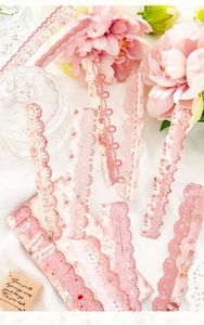 Detail of vintage hollow lace stickers for scrapbooking in Silhouette Of Begonia design