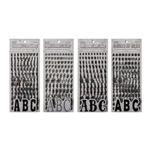 Set di adesivi classici con lettere e numeri inglesi in stile vintage per decorazioni fai da te