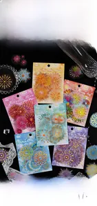 Detail of 20pcs laser hot stamping fireworks stickers for DIY scrapbooking decor
