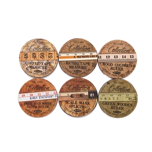 Set di sei nastri washi retrò con design a metro a nastro vintage di MO-CARD