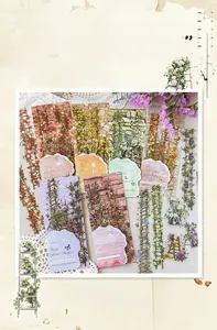 Detailed PET landscape stickers with floral ladder patterns for scrapbooking and DIY