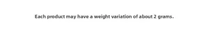 Detail specification text showing the 2g weight tolerance for the cute toast sticky notes