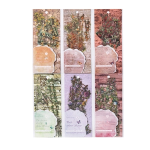Flowers bloom all the way PET floral stickers 10pcs set for DIY scrapbooking decoration