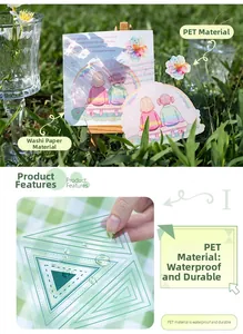 Close-up of waterproof PET and washi paper stickers with floral and girl designs