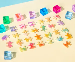 Adesivi per puzzle ad acquerello in toni tenui per decorazioni fai-da-te e scrapbooking