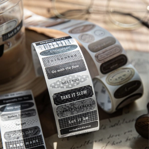 Vintage aesthetic decorative washi tape rolls with lace and grid patterns for DIY journaling