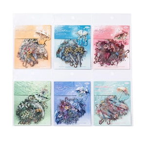 Floral umbrella themed PET decorative stickers 6 pack 20 sheets each for journaling