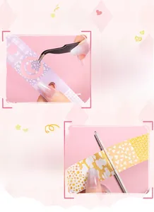 Dettaglio del nastro deco DIY con retro staccabile e taglio manuale per il journaling