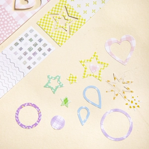Set di adesivi fai-da-te con motivi a cuore e stelle per decorazioni scrapbooking