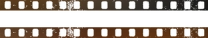 Detail of vintage film roll PET tape with 35mm film frame design for journaling scrapbooks