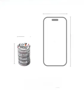 Size comparison of retro film PET tape with dimensions 39x60mm next to a smartphone
