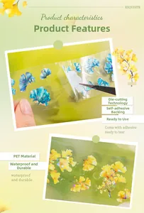 Makro-Detail von Ginkgo-Deko-Klebeband aus PET mit wasserfestem holografischem Effekt