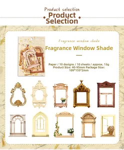 Dettagli di motivi vintage di finestre e cornici di carta decorativa floreale romantica