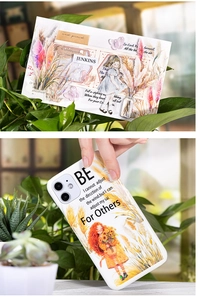Funda artística para iPhone con una chica pelirroja, girasoles y campo de trigo